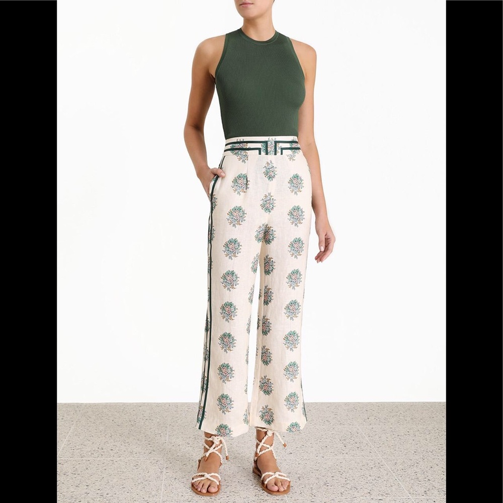 ZIMMERMANN// VERITY CONTRAST BIND PANT - Picture 3 of 5